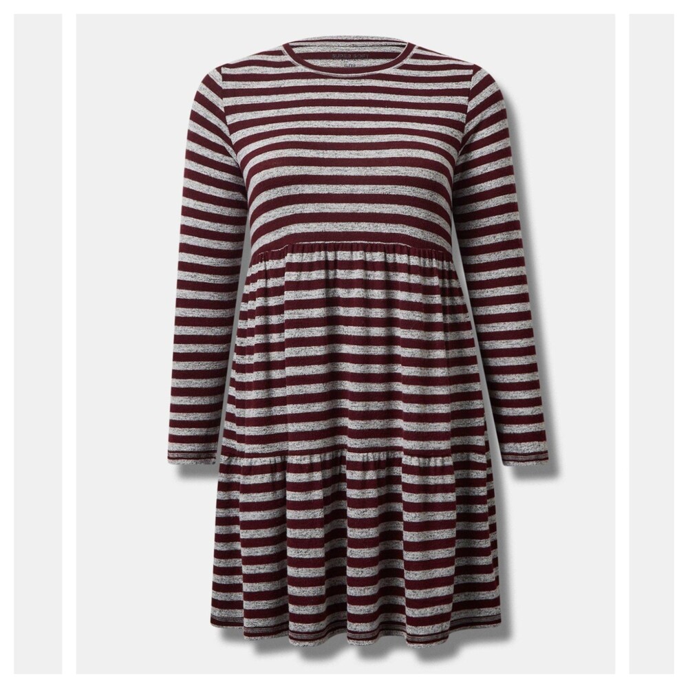 Torrid Super Soft Plush Long Sleeve Ruffle Lounge Dress